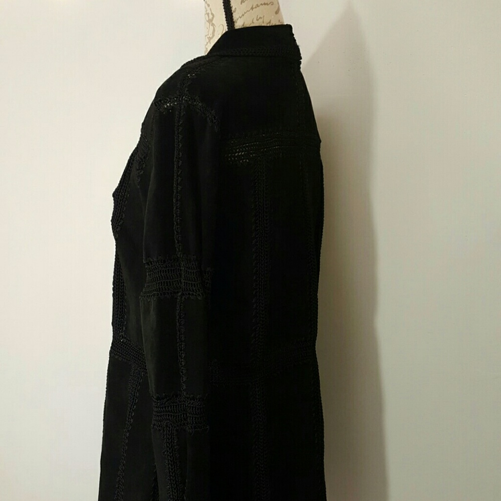 Smh Leather Rayon M Boho Festival Black Jacket View 4